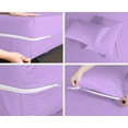 thumbnail image 5 of 4 Piece Zipper Sheet Set Includes (1 Zipper Fitted Sheet, 1 Flat Sheet And 2 Zipper PillowCase) with 10 Inch Deep Pocket 800 TC 100% Egyptian Cotton Solid Lillac Color Twin Size, 5 of 7