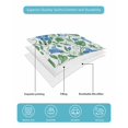 thumbnail image 5 of Quilts Twin Size Bedding Set, Blue Green Botanical Lightweight Quilted Comforter, Watercolor Spring Floral Summer Soft Reversible Bedspread Coverlet with Pillow Covers for All Season, 68" x 86", 5 of 7
