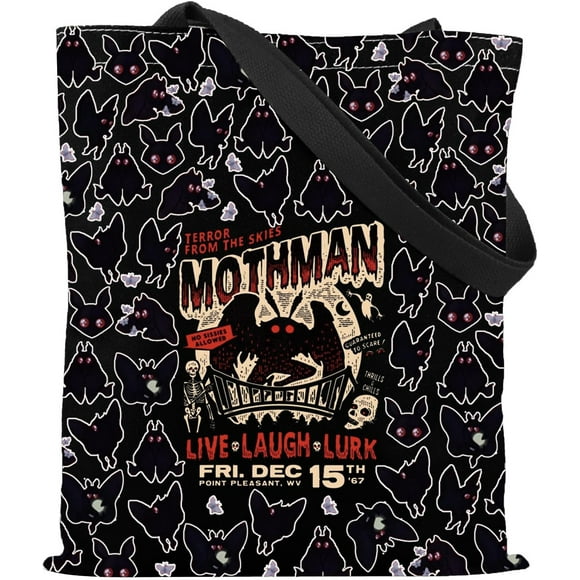 shiyou-Hero Merch Cryptid Cryptozoologist Red Eyed Thing Tote Bag for Fans Hero Man Gift Spook Show Gift Monster