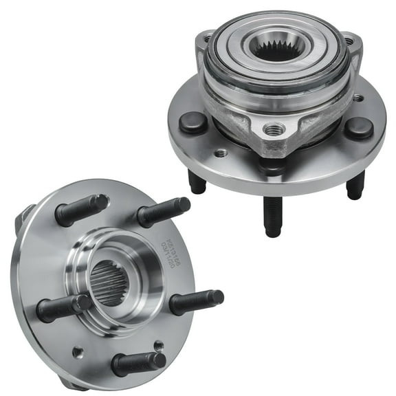 Detroit Axle - Front 2pc Wheel Bearing Hubs for 1999-2003 Ford Windstar, 2 Wheel Bearing and Hubs Assembly 1999 2000 2001 2002 2003 Replacement