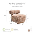 thumbnail image 3 of Furniture of America Zenya Modern Chenille Zebra-stripe Pattern Accent Chair, Rustic Orange, 3 of 14