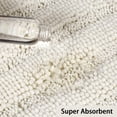 thumbnail image 4 of Alfombra de baño Runner, lujosa, felpilla, color crema, 150 x 50 cm, color turquesa, 4 of 7