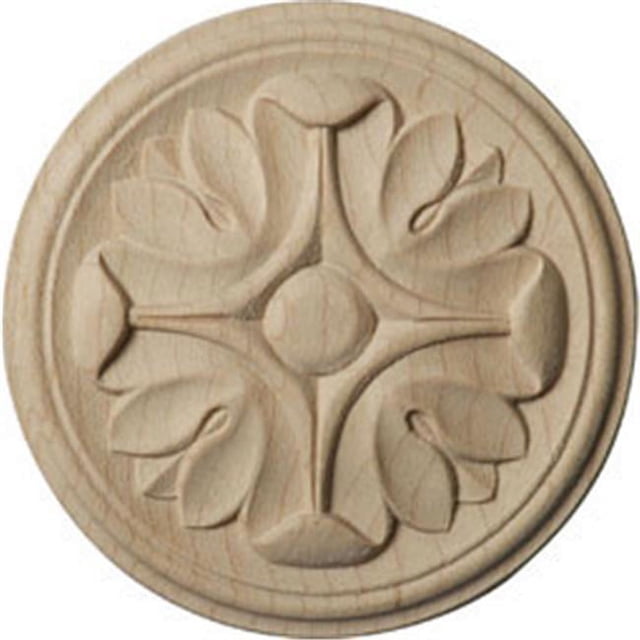 Ekena Millwork ROS02X02RACH 2,75 Po. x 2,75 Po. H x 0,25 Po. P Raymond Rosette- Cerise- Accent Architectural