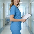 thumbnail image 7 of Generic Womens Scrub Tops V Neck Short Sleeve Uniform Shirts 2026 Nursing Uniform Scrub Top Workwear with Pockets, 7 of 7