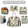 thumbnail image 2 of OBREWU Pioneer Flower and Bird Women's Insulated Leakproof Large Lunch Bag, Oxford Cloth, 2 of 7