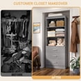 thumbnail image 5 of Homieasy 23.6" Closet System with Wooden Drawers, Gray, 5 of 6