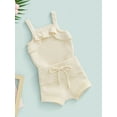 thumbnail image 4 of Franhais Baby Girls Knitted Shorts Set, Sleeveless Camisole with Elastic Waist Shorts Solid Casual Outfit, 4 of 9