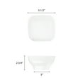 thumbnail image 2 of Excellante Passion White Melamine Dinnerware Collection 5.50 x 5.50 Inch Round Square Bowl, 2.75 Inch Deep - 16 oz., Comes In Each, 2 of 2