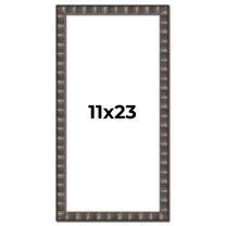 11x23 Frame Black Brown Chestnut Mosaic Solid Wood Picture Frame | 1.125 Inch Moulding Width |