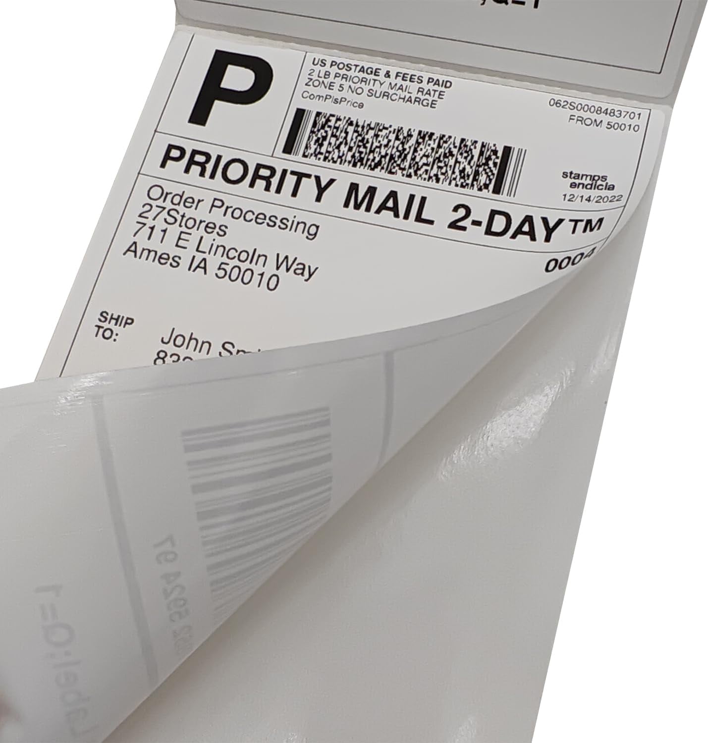 4x6 (100x150mm) Fanfold Direct Thermal Shipping Labels (2 Stacks | 4000 Labels)