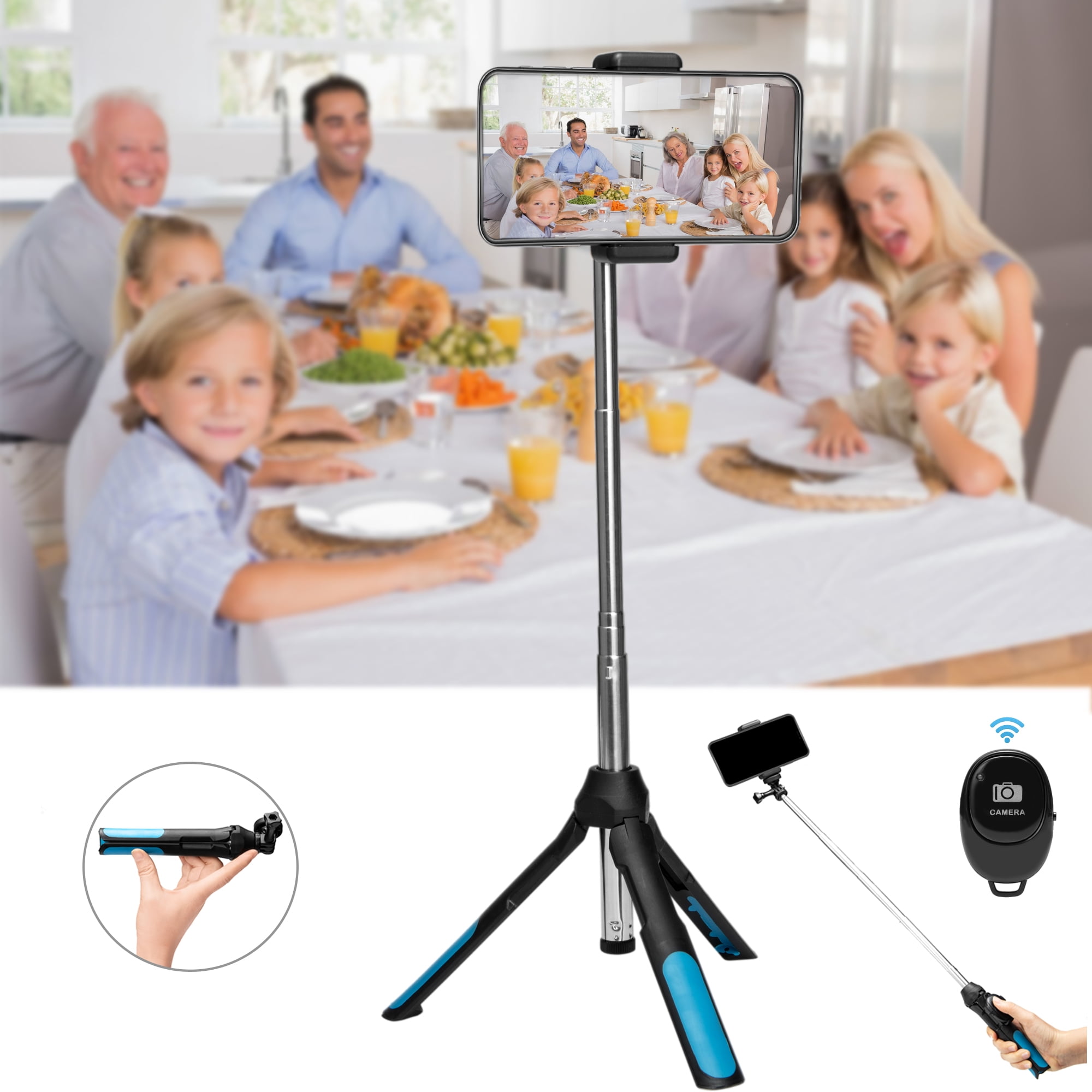 YouLoveIt 3-in-1 Selfie Stick Tripod Handheld Extendable Folding Tripod ...