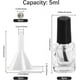 thumbnail image 2 of 6 botellas de esmalte de uñas transparente de 5 ml con tapa de pincel negra, botellas de vidrio vacías cuadradas rellenables con 6 bolas agitadoras y 2 embudos., 2 of 9