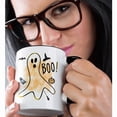 thumbnail image 2 of 3dRose, Halloween Fun Ghost - Spooky Art, 15oz Two-Tone Black Mug, 2 of 7