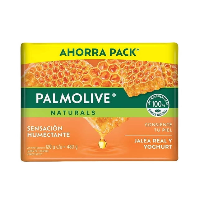 Jabon de Baño Palmolive Naturals Sensación Humectante Jalea Real y Yoghurt 4 x 120 g