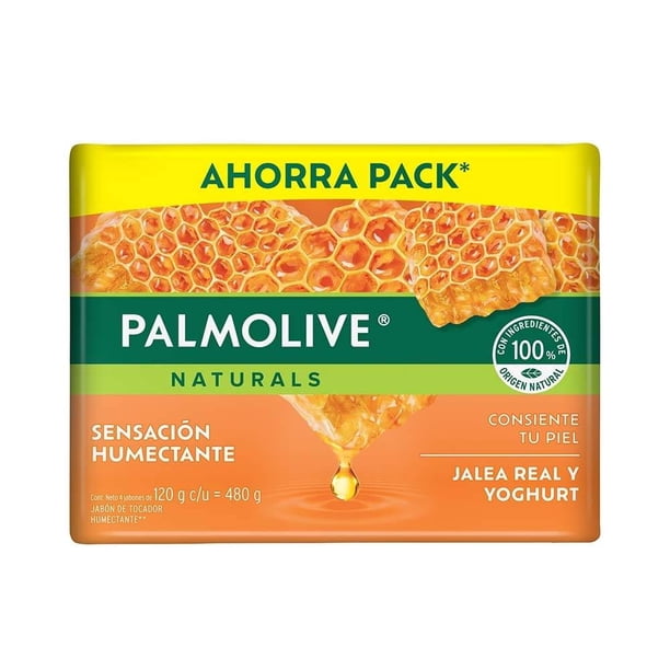 Jabon de Baño Palmolive Naturals Sensación Humectante Jalea Real y Yoghurt 4 x 120 g
