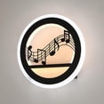 thumbnail image 3 of Lámpara de pared LED nórdica Yuyangstore aplique decorativo Nota musical creativa, 3 of 6