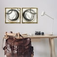 thumbnail image 3 of Stupell Industries Concentric Circles Pattern Abstract Painting Gold Floater Framed Canvas Art Print Wall Art, 18 x 18, Set of 2, 3 of 10