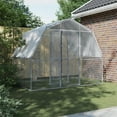 thumbnail image 3 of vidaXL Chicken Cages with Roof and Door Hen Coop 2 Pcs Silver Galvanized Steel, 3 of 20