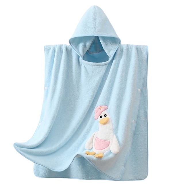 Capa con capucha para niños, albornoz de lana coral para bebé, dibujos animados bonitos