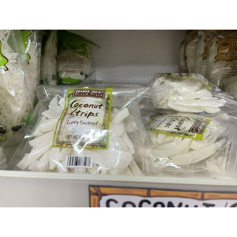 2 Packs Trader Joe's Dried Fruit Coconut Strips Lightly Sweetened 6 oz Each  Pack - Walmart.com