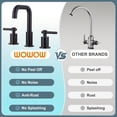 thumbnail image 5 of Wowow 8 in. Widespread Double Handle High Arc Bathroom Sink Faucet with Pop Up Drain in Oil Rubbed Bronze (1-Pack), 5 of 9
