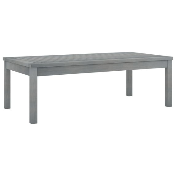 Charmma Coffee Table 39.4"x19.7"x13" Gray Solid Acacia Wood