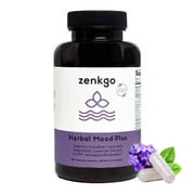 Zenkgo Mood Supplement, Calm the Mind & Body, Stress Relief, formulated with Lavender extract, Magnesium, 5-HTP, L-tryptophan, Ashwagandha extract, Mucuna, L-Theanine, VB6 60Ct