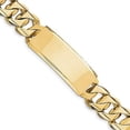 thumbnail image 2 of 14K Yellow Gold Hand-polished Traditional Heavy Link ID Bracelet 8.5 Inch, 2 of 3