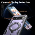thumbnail image 3 of KOMI Magnetic Case for Google Pixel 9A with Rotatable Ring Holder [Compatible with MagSafe] Military Shockproof Kickstand Protective Case for Google Pixel 9A, Purple, 3 of 5