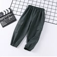 thumbnail image 2 of Generic 2024 New Clothing Cargo Pants Trousers Fashion Boys Pants Spring Elastic Casual Summer Pants for Fashion Casual Breathable Lightweight (5-6 Years,Black), 2 of 3