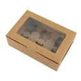 thumbnail image 2 of 10Pcs Dream Lifestyle Natural Kraft Bakery Boxes with Window, Cookie Boxes for Strawberries, Dessert Cookie Pie Macaron Donut Muffins Box for Bakery and Home, Party Favors, 2 of 8
