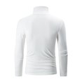 thumbnail image 5 of High Neck Tops for Men Slim Fitted Soft Pullover Fleece Casual Base Sweater Solid Long Sleeve Turtleneck Shirts (2XL, White), 5 of 5