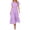 X490 Purple, variant on Bysome Women Dresses Solid Color Short Sleeve V-Neck Pleated Flowy Dress Summer Fashion Women Dress Size L Brown