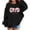 1#Black, variant on Byoo Toddler Girls Graphic Hoodie Bow Print Hooded Sweatshirt Long Sleeves Pullover Top