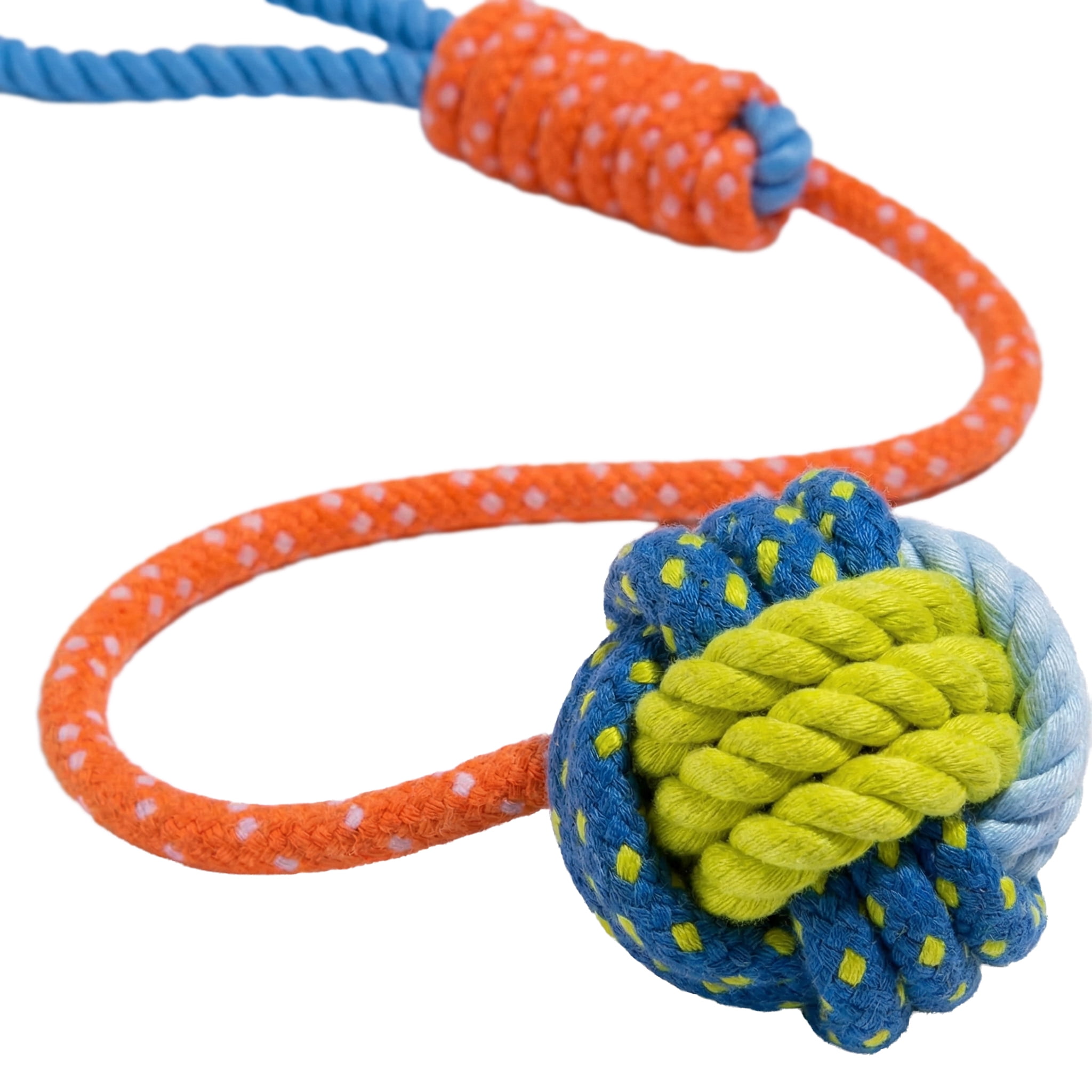 Oodles Durable Lasso Rope Dog Toy Set, Blue, Small