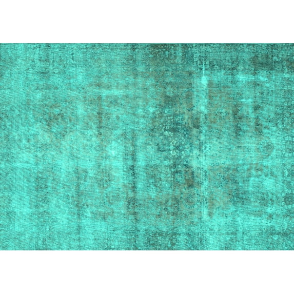 Ahgly Company Machine Washable Indoor Rectangle Persian Turquoise Blue Traditional Area Rugs, 2' x 5'