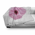 thumbnail image 3 of Pink and White Soft Flannel Fleece Blanket, Fresh Gerber Daisy Garden Plants of Spring Growth Single Flower Image, Cozy Plush for Indoor and Outdoor Use, 70" x 90", Pale Pink White, by Ambesonne, 3 of 6