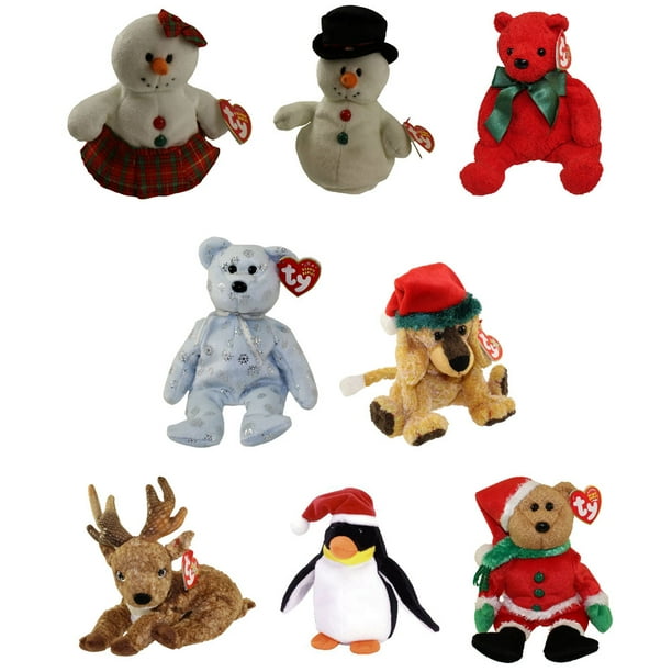 TY Beanie Babies - HOLIDAY #1 (Set of 8)(Flaky, Roxie, Zero, Coolston ...