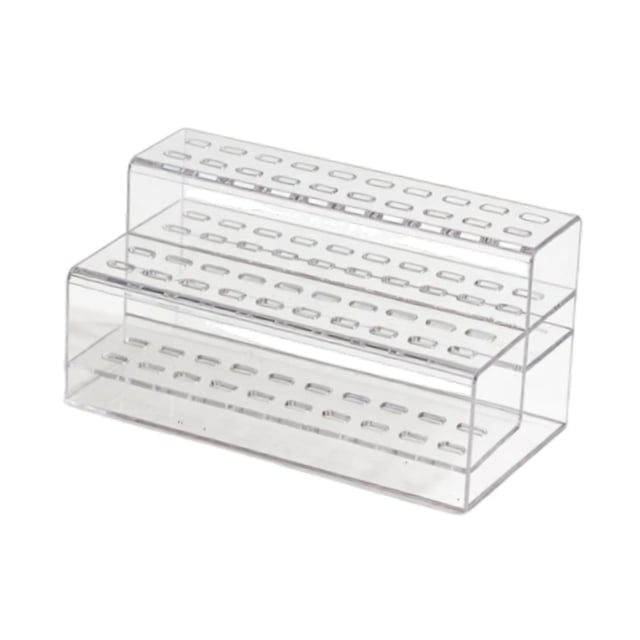 Soporte de acrílico para pinzas de pestañas, práctico soporte de almacenamiento para extensiones de pestañas, expositor para el hogar, estación de 48 hoyos
