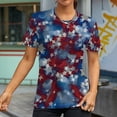 thumbnail image 5 of IROINNID Patriotic Shirts for Women Round Neck T-Shirt Casual Blouse Tops Short Sleeve Tops July 4th, 5 of 6