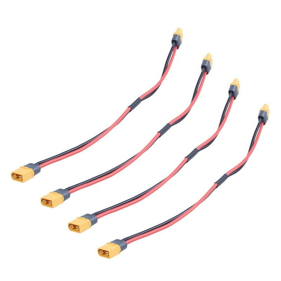 4Pcs 28cm 11 inch -60 Male Female Plug Connector Adapter for RC Battery