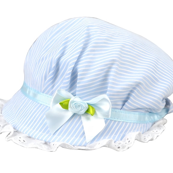 LAMIRO Baby Girls Children Breathable Lacy Bonnet Vintage Sun Hat Summer Cotton Cap Fancy Hats for Infants