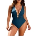 thumbnail image 3 of Aboser Womens Cutout One Piece Swimsuit with Ring Linked Push Up Backless Monokini Bathing Suit Tummy Control Swimwear for Beach Vacation, 3 of 8