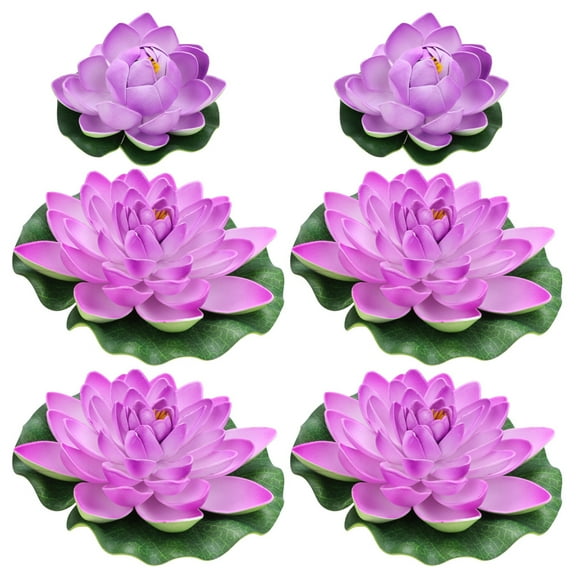 NUOLUX Lotus Artificial Pond Flower Water Floating Lily Decor Padsponds Lilies Flowers Pool Plants Pad Lilly Fake Decorations