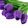 thumbnail image 2 of 10Pcs Purple Randomly Home Decor Artificial Tulip Real Touch PU Plastic Flowers DIY Bend, 2 of 5