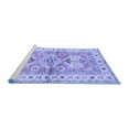 thumbnail image 2 of Ahgly Company Machine Washable Indoor Rectangle Geometric Blue Traditional Area Rugs, 7' x 9', 2 of 4