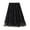 Black, variant on Gureui Women's Elegant Long Tulle Skirt, Elastic High Waist 3D Lace Floral Embroidery Pleated Mesh Layered Swing A Line Midi Skirt
