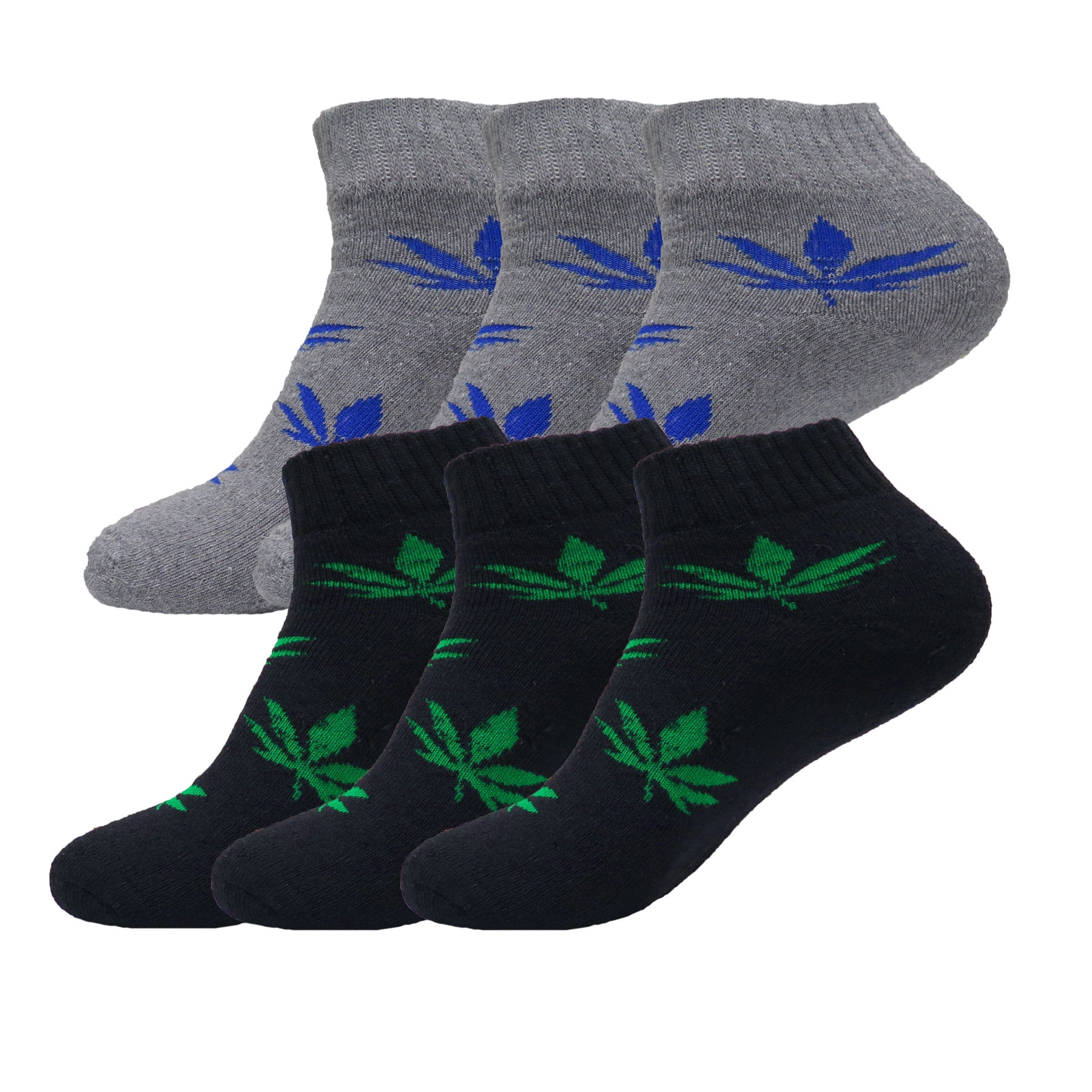 3 to 12Pairs Mens Sports Leaf Weed Marijuana Crew Cotton Long Socks Size 9-11 
