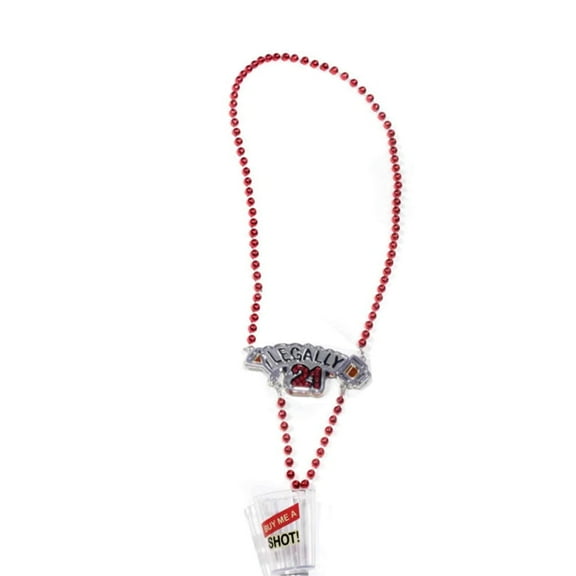 PMU Legally 21 Shotglass Necklace Pkg/1