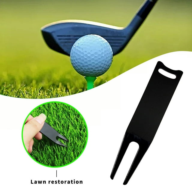 LJNYFDC Golf Fork Portable Golf Divot Tool Polished Easy to Install Portable Golf Training Golf Ball Pitch Fork Daily Use Golf Ball